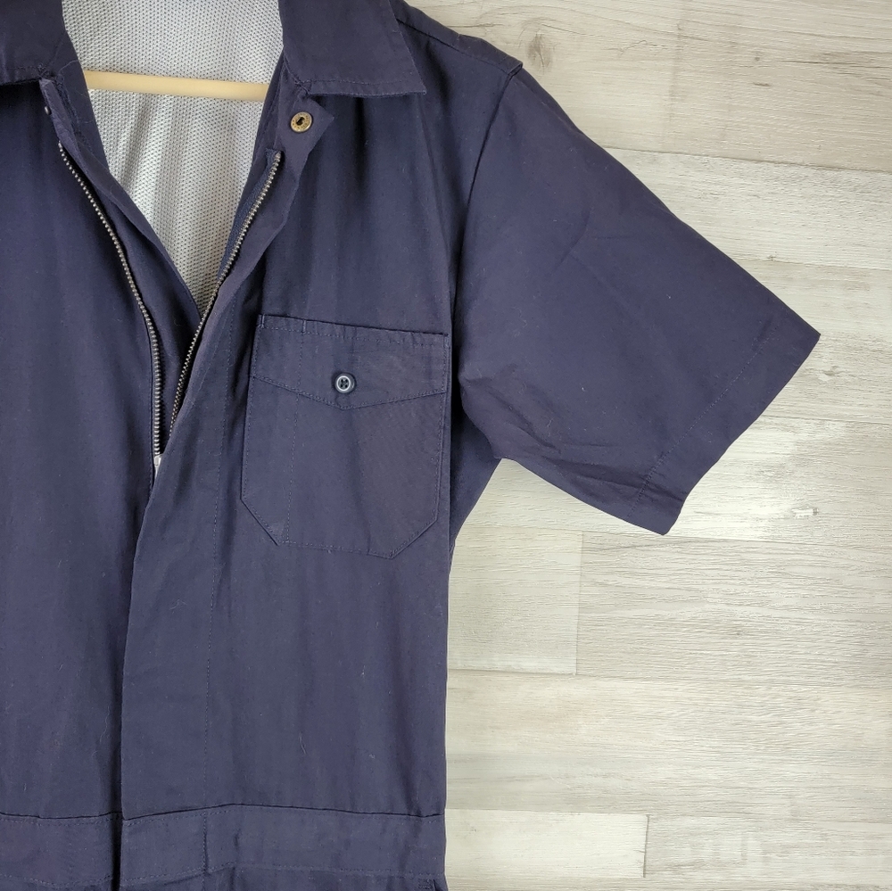 Lands End Navy Short Sleeve Unlined Cover Alls Women's Size XXS - Picture 4 of 16